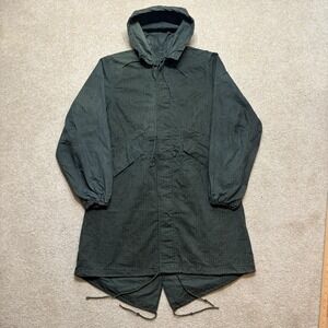 Vtg US Army Desert Night Camo Parka Mens Small Fishtail Grid Hooded Selma 80s 84